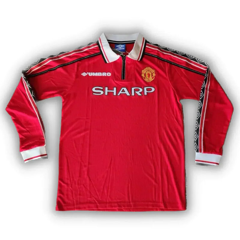 Camisa Retrô Manchester United Manga Longa 1998/99 Home