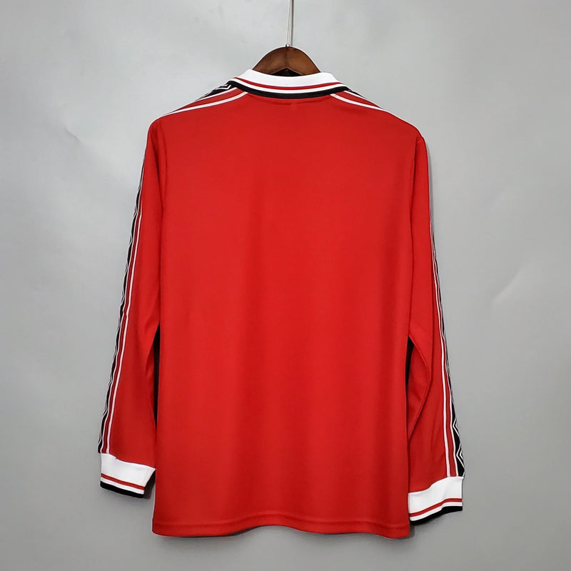 Camisa Retrô Manchester United Manga Longa 1998/99 Home