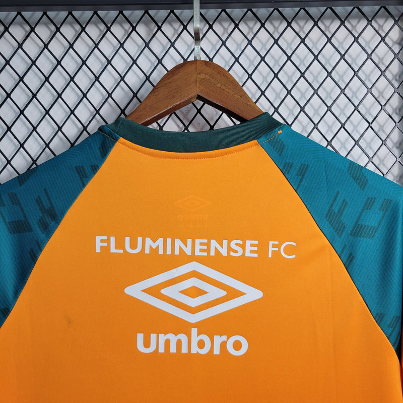 Camisa Fluminense Treino 2023/24 Laranja - Modelo Torcedor