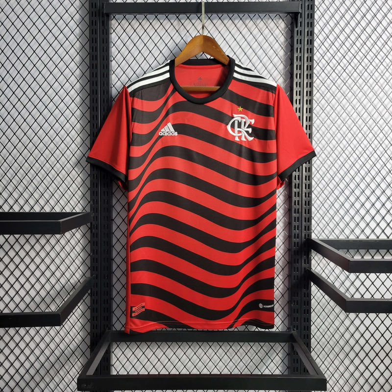 Camisa CR Flamengo lll 2022/23 Vermelha e Preta - Modelo Torcedor