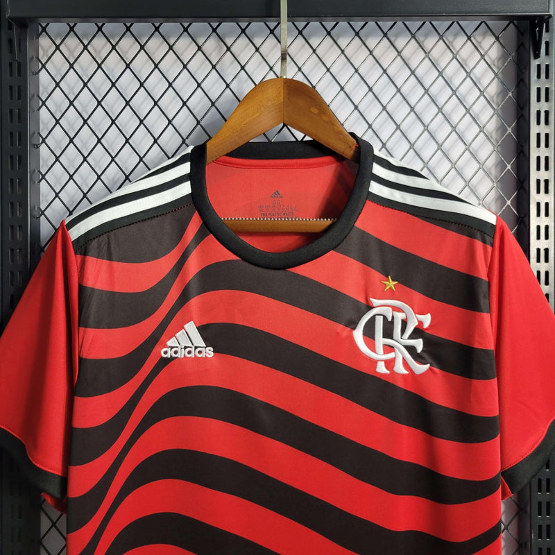 Camisa CR Flamengo lll 2022/23 Vermelha e Preta - Modelo Torcedor