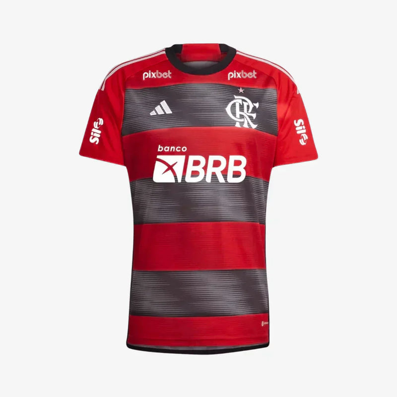 Camisa CR Flamengo c/ Patrocínios l 2023/24 Rubro-Negra - Modelo Torcedor