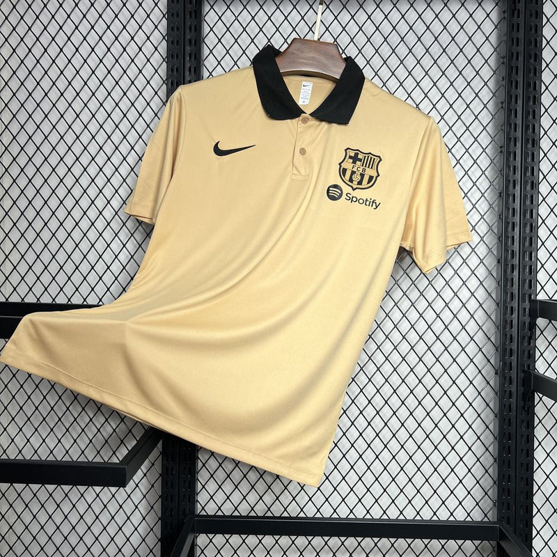 Camisa Barcelona Polo Khaki 24/25 - LANÇAMENTO