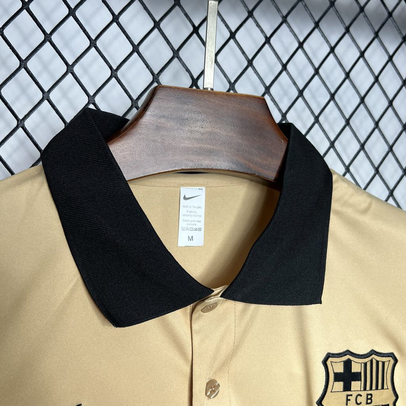 Camisa Barcelona Polo Khaki 24/25 - LANÇAMENTO