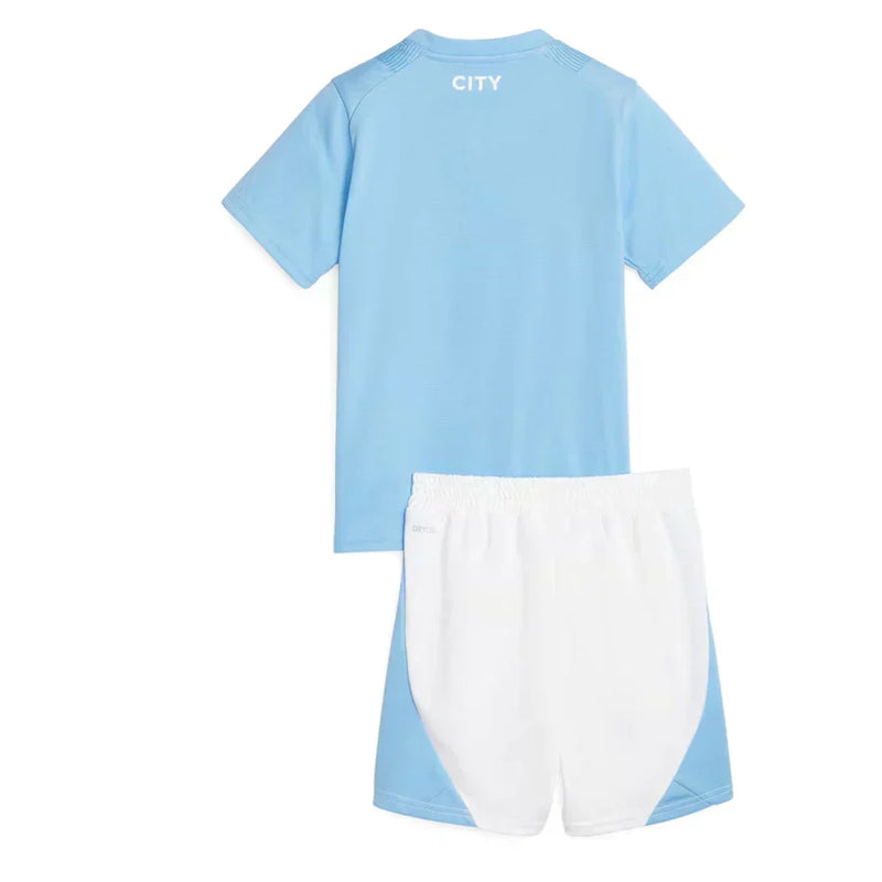 Conjunto Infantil Manchester City l 2023/24 Azul - Modelo Torcedor