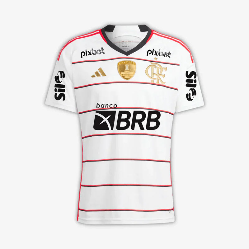 Camisa CR Flamengo c/ Patrocínios ll 2023/24 Branca - Modelo Torcedor