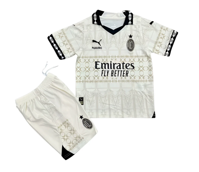 Conjunto Infantil Milan lV 2023/24 Branco - Modelo Torcedor