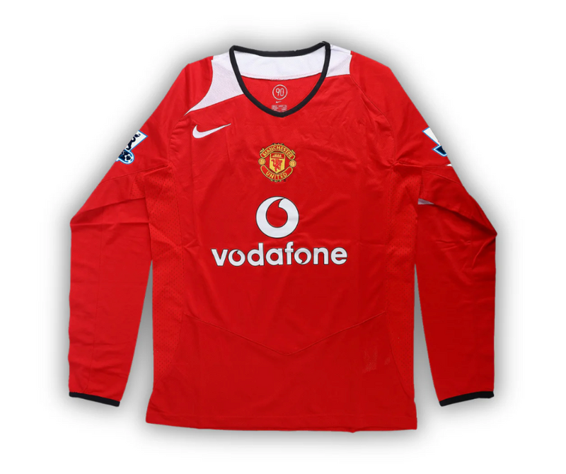 Camisa Retrô Manchester United  Manga Longa 2005/06 Home