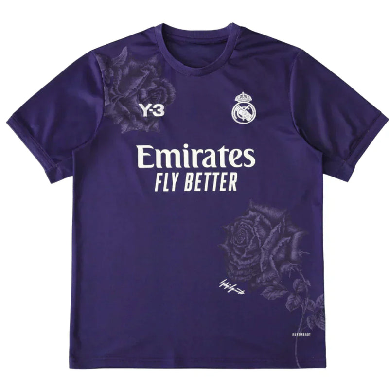 Camisa Real Madrid Y-3 lV 2024/25 Roxa - Modelo Torcedor