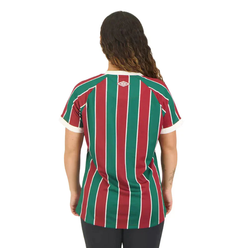 Camisa Feminina Fluminense ll 2023/24 Tricolor - Modelo Baby Look