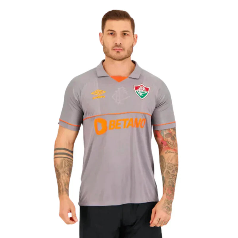 Camisa Fluminense Goleiro 2023/24 Cinza - Modelo Torcedor