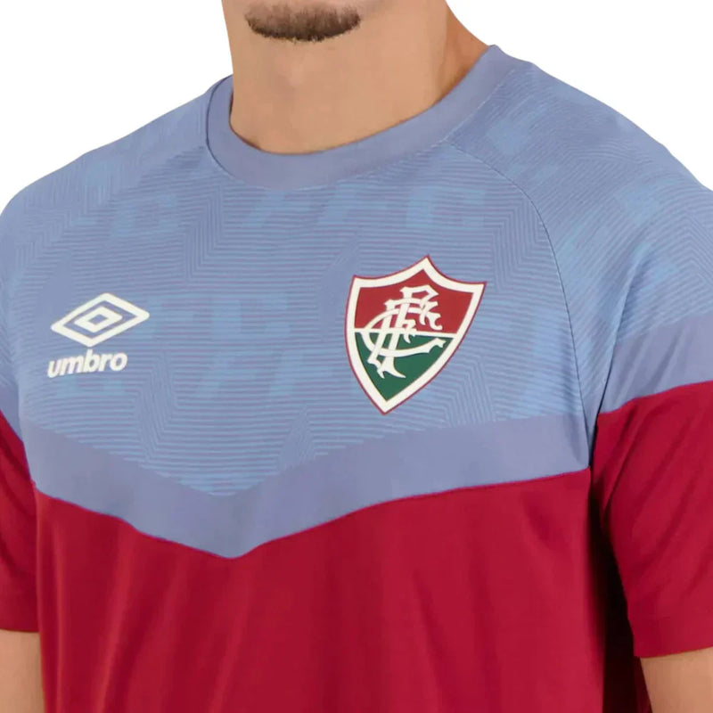 Camisa Fluminense Treino 2023/24 Azul e Vinho - Modelo Torcedor