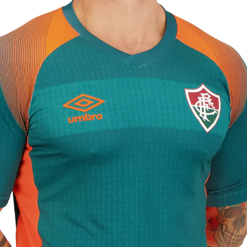 Camisa Fluminense Pré-Jogo 2023/24 Verde - Modelo Torcedor