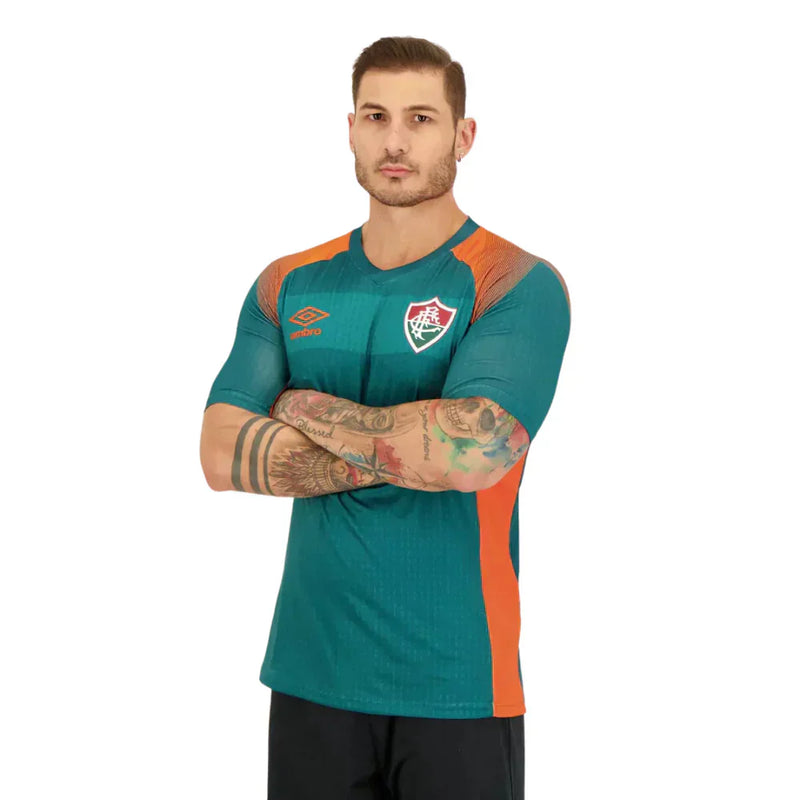 Camisa Fluminense Pré-Jogo 2023/24 Verde - Modelo Torcedor