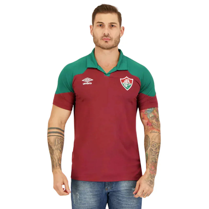 Camisa Fluminense Comissão 2023/24 Vinho - Modelo Torcedor