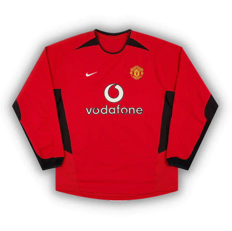 Camisa Retrô Manchester United Manga Longa 2002/03 Home