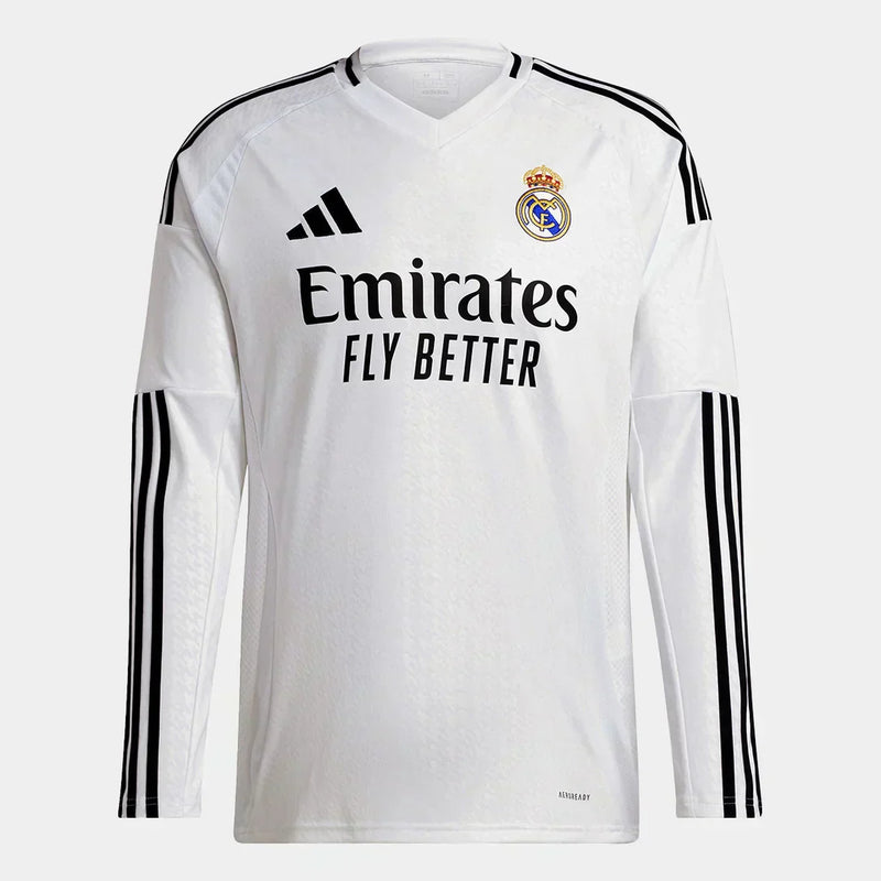 Camisa Manga Longa Real Madrid l 2024/25 Branca - Modelo Torcedor