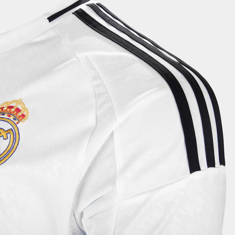 Camisa Manga Longa Real Madrid l 2024/25 Branca - Modelo Torcedor