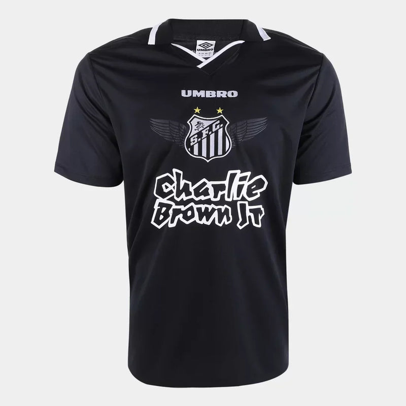 Camisa Santos x Charlie Brown 2023/24 Preta - Modelo Torcedor