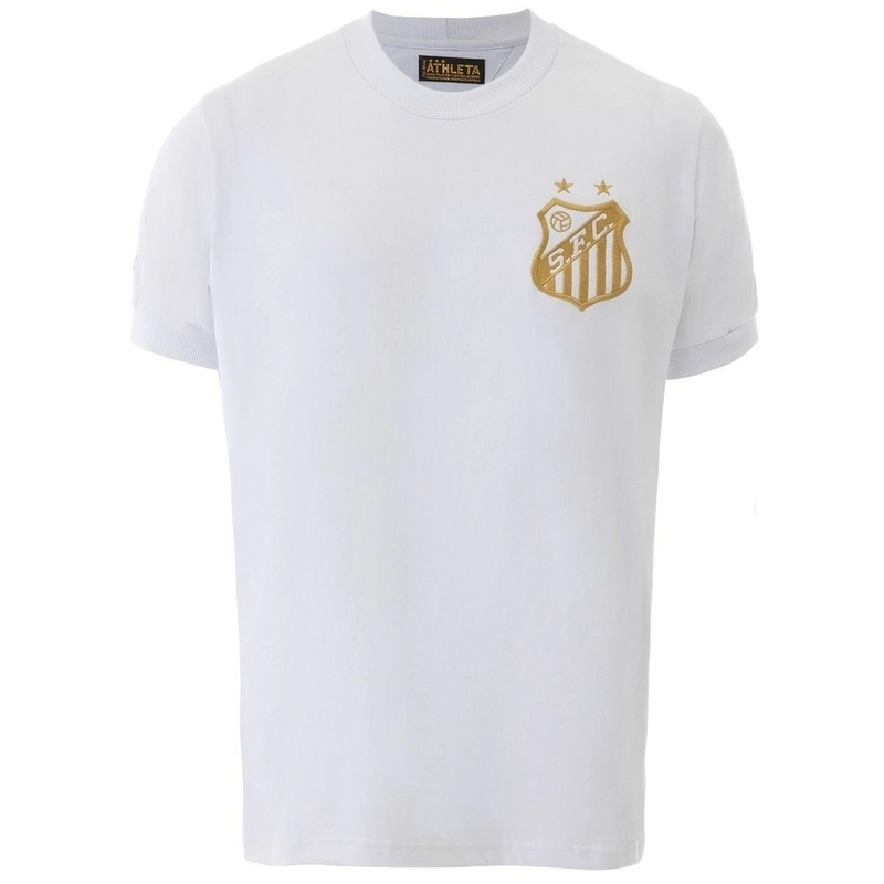 CAMISA SANTOS RETRÔ PELÉ MIL GOLS BRANCA