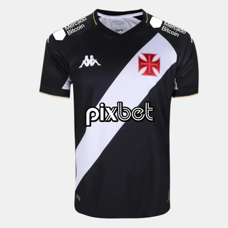 Camisa Vasco da Gama c/ Patrocínios l 2023/24 Preta - Modelo Torcedor