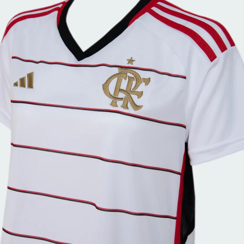 Camisa Feminina CR Flamengo ll 2023/24 Branca - Modelo Baby Look