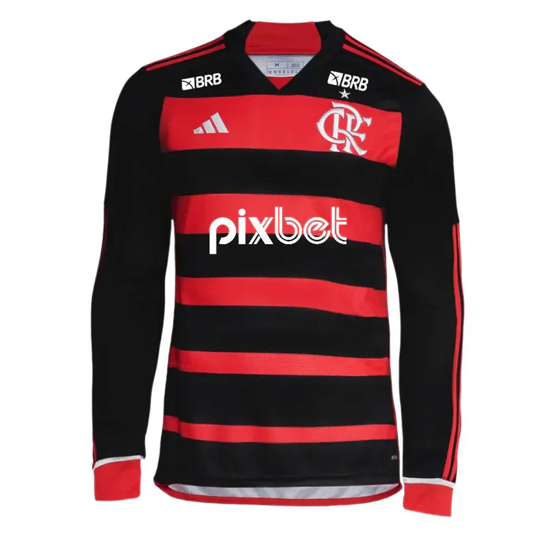 Camisa Manga Longa CR Flamengo l 2024/25 Rubro-Negra - Modelo Torcedor