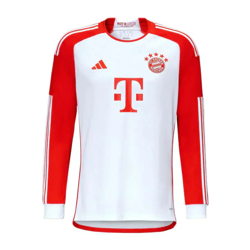 Camisa Manga Longa Bayern l 2023/24 Branca - Modelo Torcedor