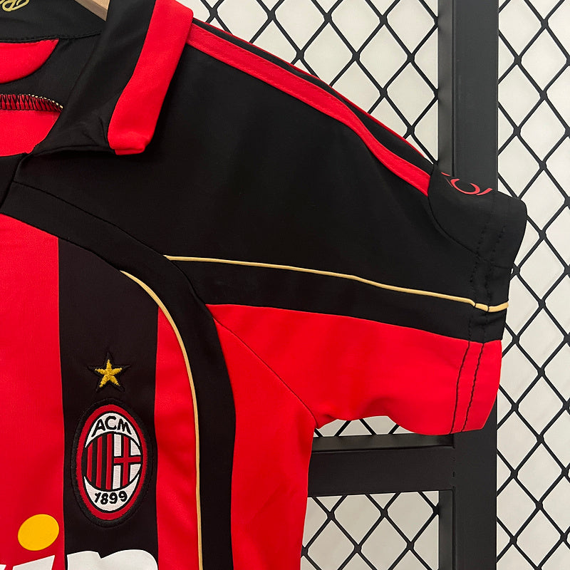 Conjunto Retrô Infantil Milan l 2006/07 - Modelo Torcedor