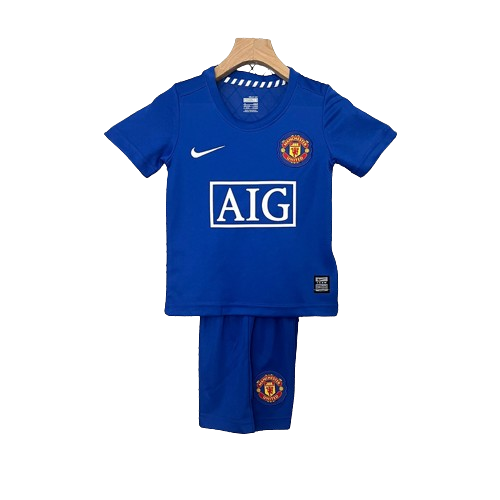 Conjunto Retrô Infantil Manchester United ll 2008/09 Modelo Torcedor