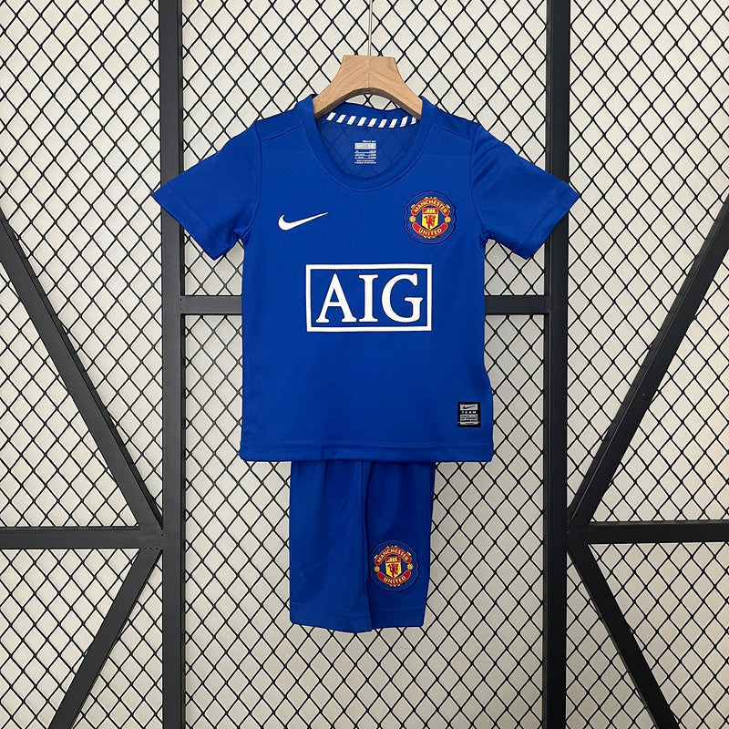 Conjunto Retrô Infantil Manchester United ll 2008/09 Modelo Torcedor