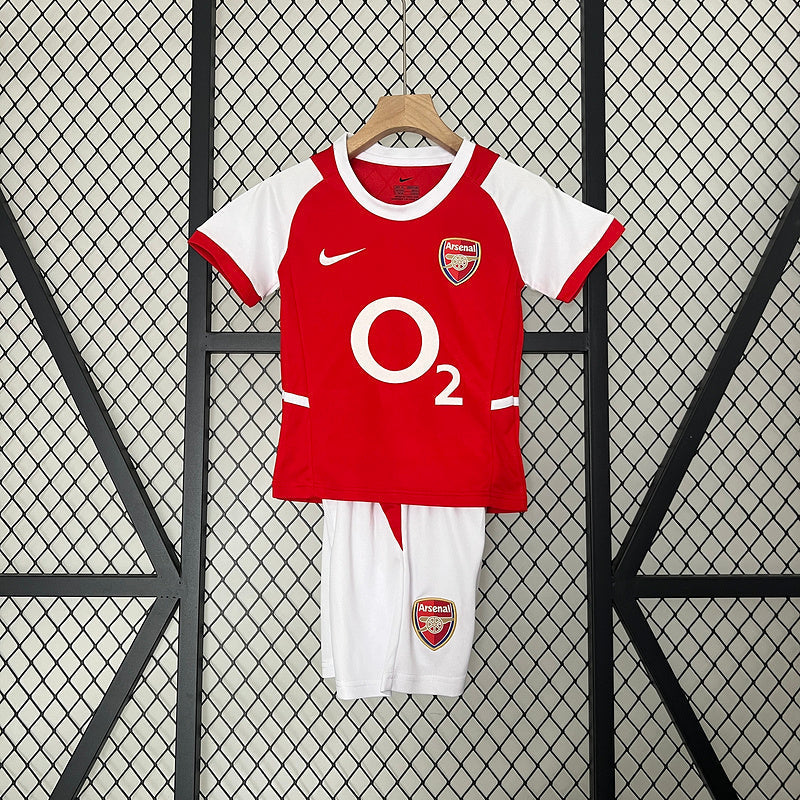 Conjunto Retrô Infantil Arsenal l 2002/04 - Modelo Torcedor