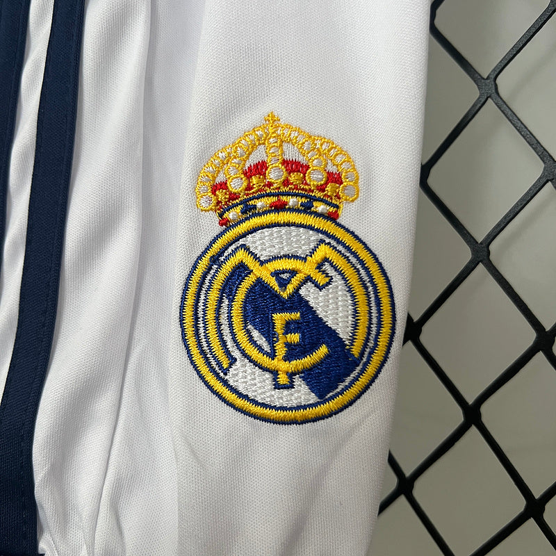 Conjunto Retrô Infantil Real Madrid l 2012/13 - Modelo Torcedor