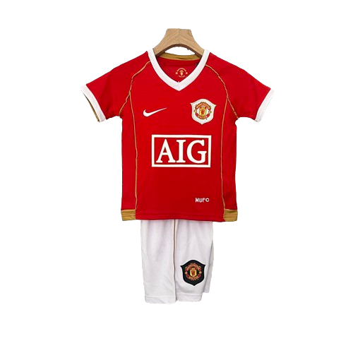 Conjunto Retrô Infantil Manchester United l 2006/07 Modelo Torcedor