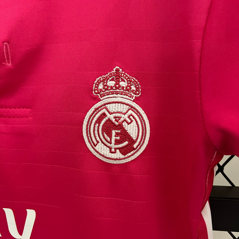 Conjunto Retrô Infantil Real Madrid ll 2014/15 - Modelo Torcedor