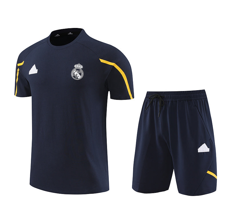 Conjunto Real Madrid Treino 100% Algodão - Modelo Torcedor