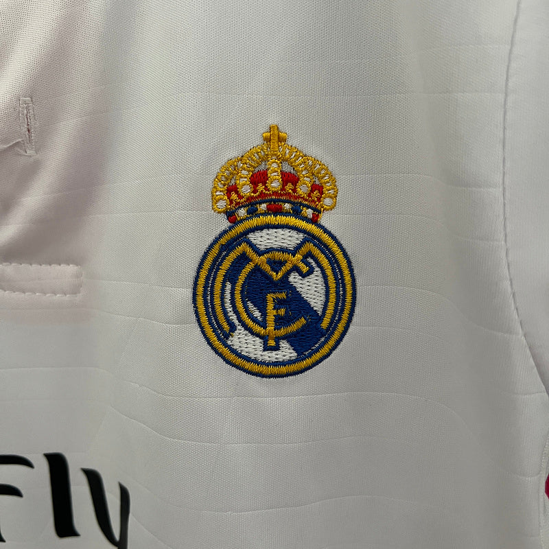 Conjunto Retrô Infantil Real Madrid l 2014/15 - Modelo Torcedor