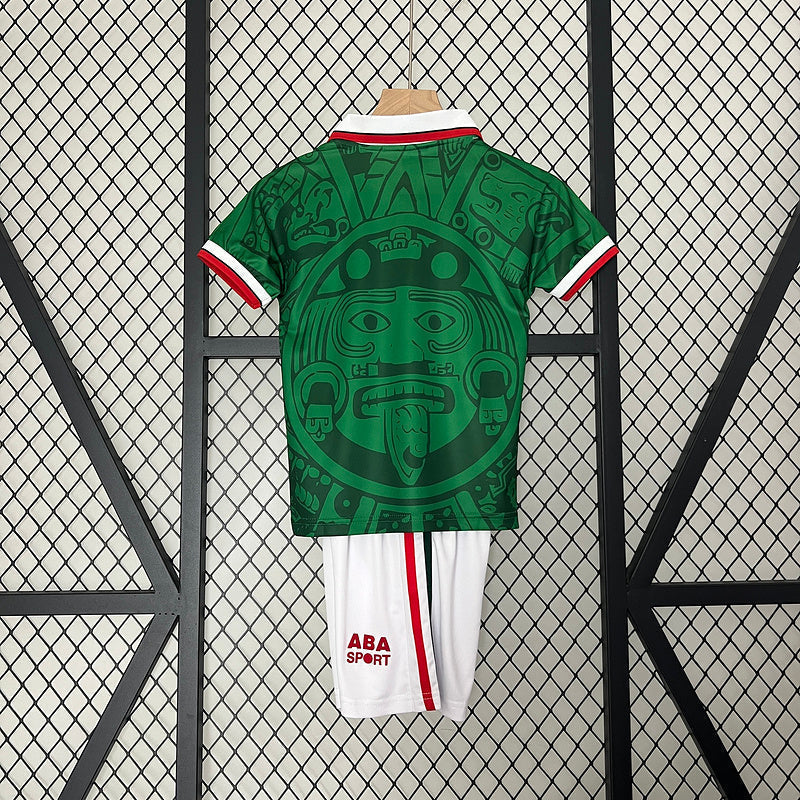 Conjunto Retrô Infantil Seleção México l 1998 - Modelo Torcedor