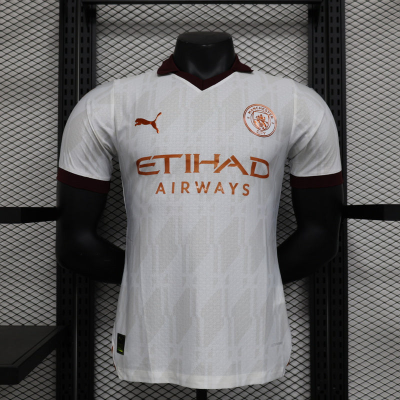 Camisa Manchester City ll 2023/24 Branca - Modelo Jogador