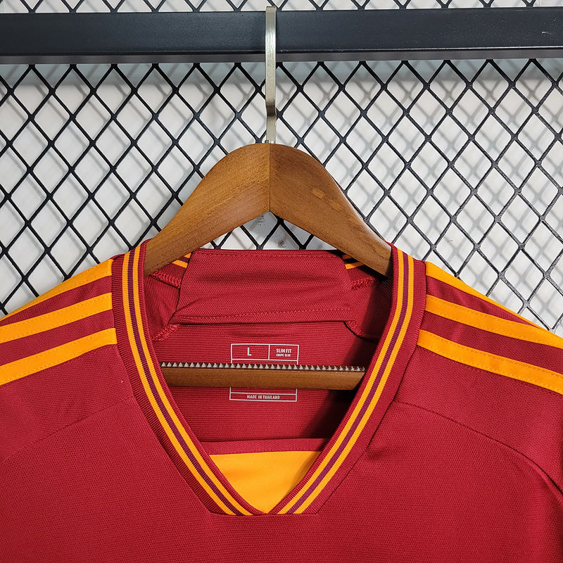 Camisa Roma l 2023/24 Vermelha - Modelo Torcedor