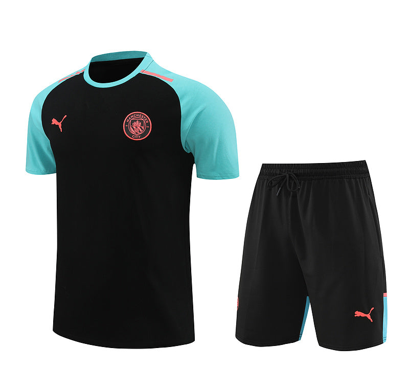 Conjunto Manchester City Treino 100% Algodão - Modelo Torcedor