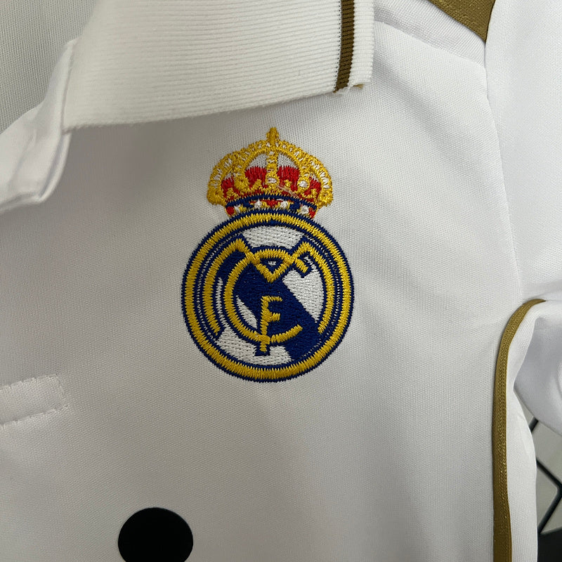 Conjunto Retrô Infantil Real Madrid l 2011/12 - Modelo Torcedor