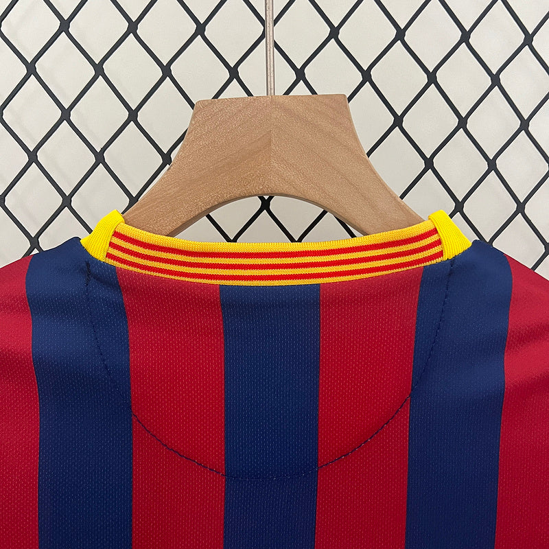 Conjunto Retrô Infantil Barcelona l 2013/14 - Modelo Torcedor