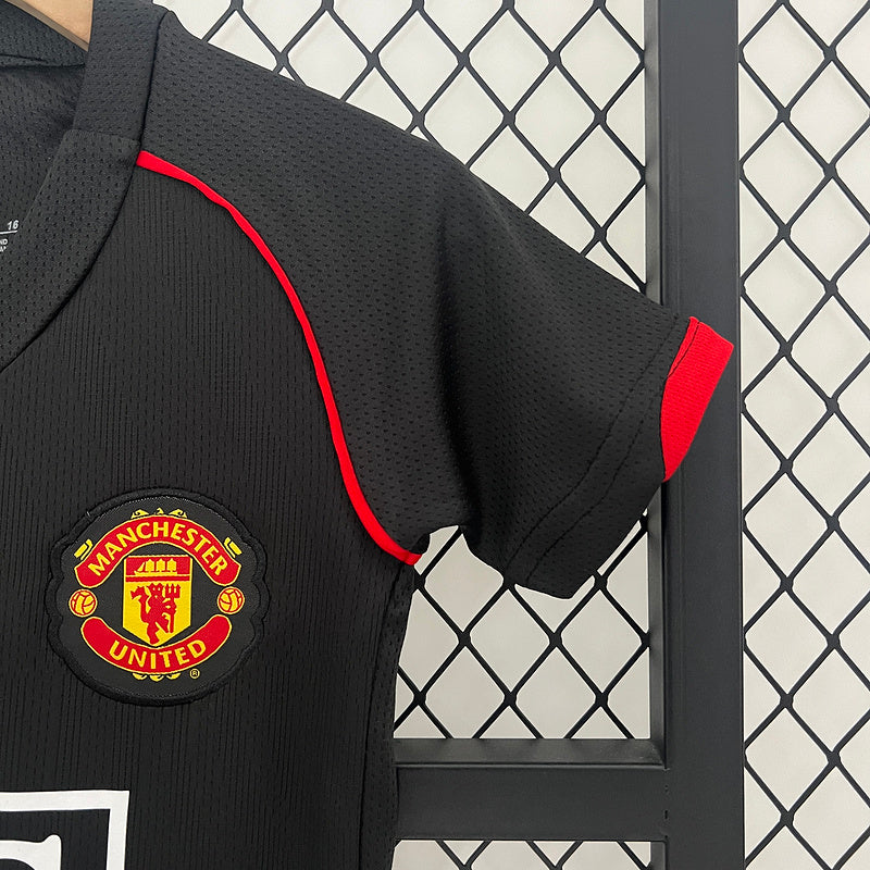 Conjunto Retrô Infantil Manchester United ll 2007/08 - Modelo Torcedor