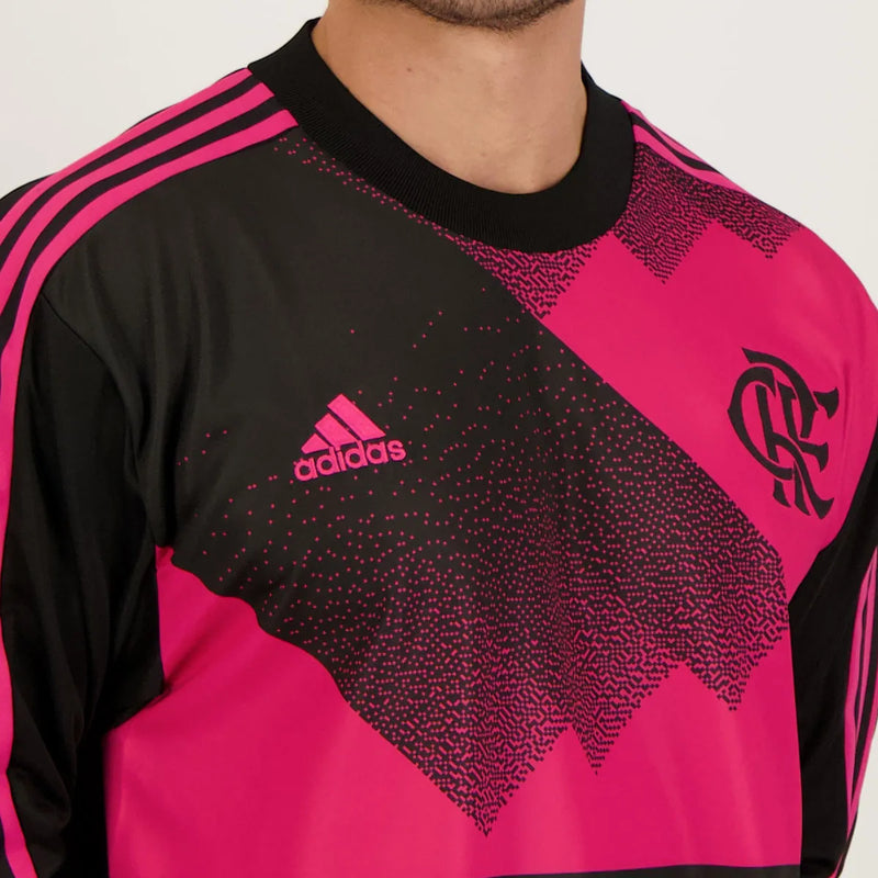 Camisa Manga Longa Flamengo Goleiro 2023/24 Rosa - Modelo Torcedor