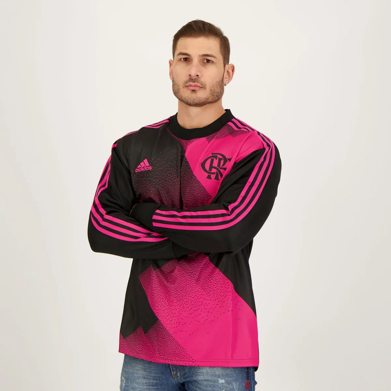 Camisa Manga Longa Flamengo Goleiro 2023/24 Rosa - Modelo Torcedor