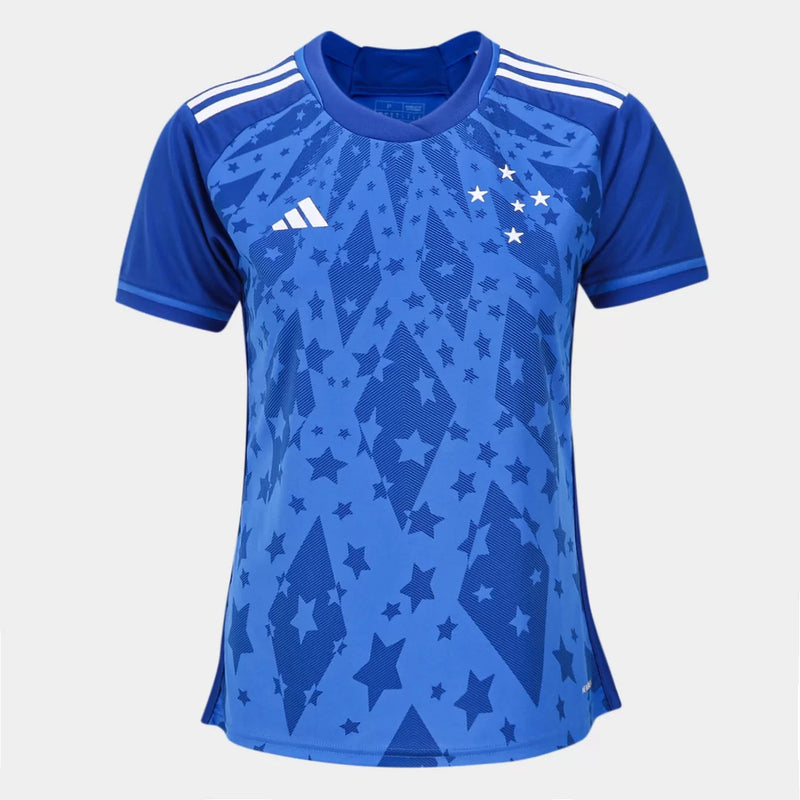 Camisa Feminina Cruzeiro l 2024/25 Azul - Modelo Baby Look