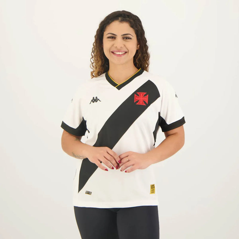 Camisa Feminina Vasco da Gama ll 2023/24 Branca - Modelo Baby Look