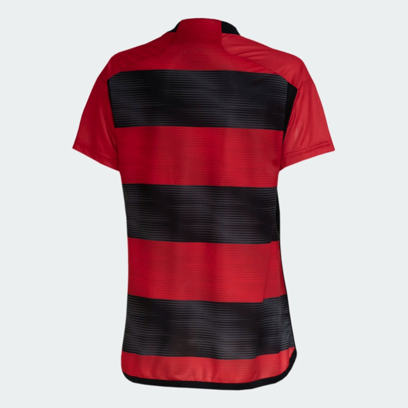 Camisa Feminina CR Flamengo l 2023/24 Rubro-Negra - Modelo Baby Look