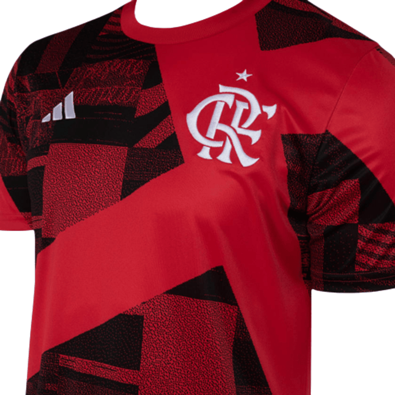 Camisa CR Flamengo Pré Jogo 2023/24 Vermelha - Modelo Torcedor